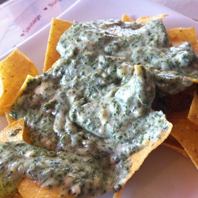 One of the must have on any given weekend. "Spinach Cream Nachos"