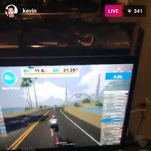 I don't usually watch live feed, but i think Kevin's one pretty cool. Getting peeps to join him on zwift :D