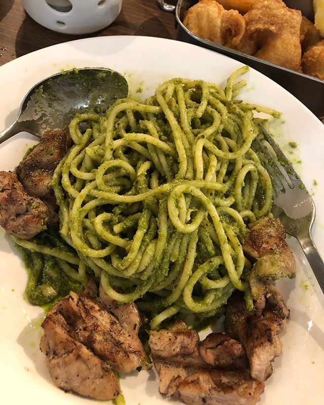 Pesto w Grilled Chicken after my almost 1.5 yrs hiatus from @bsteak_grill